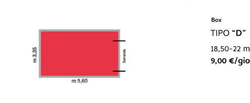 Tipo "D" - 9,00 €/giorno