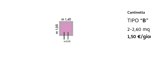 Tipo "B" - 1,50 €/giorno