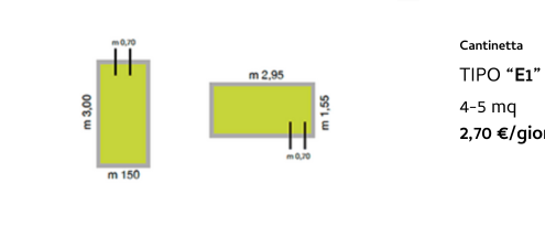 Tipo "E1" - 2,70 €/giorno