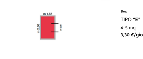 Tipo "E" - 3,30 €/giorno