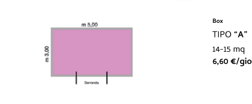 Tipo "A" - 6,60 €/giorno
